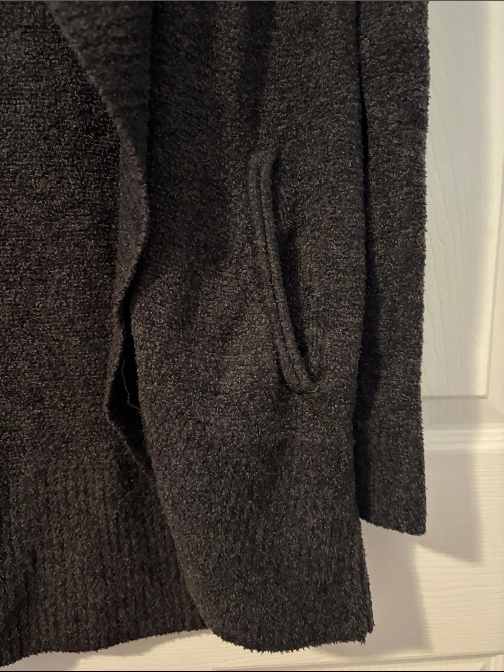 Barefoot Dreams Dark Grey Open-Front Cardigan